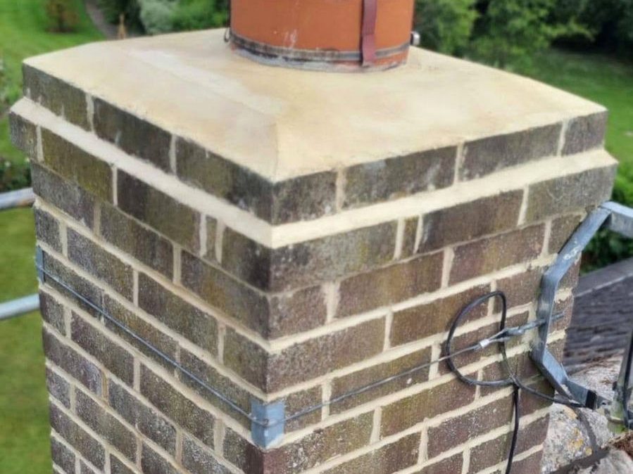 Chimney capping and pointing